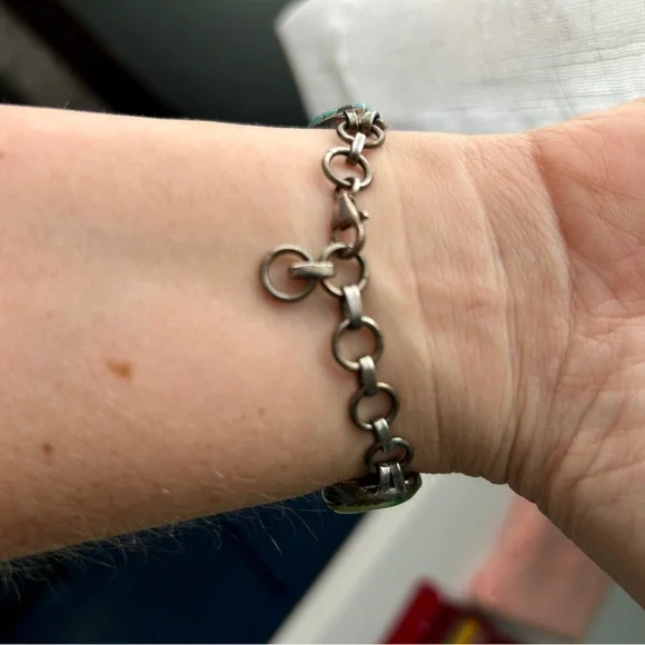 Turquoise & Silver Bracelet - Picture 5 of 5